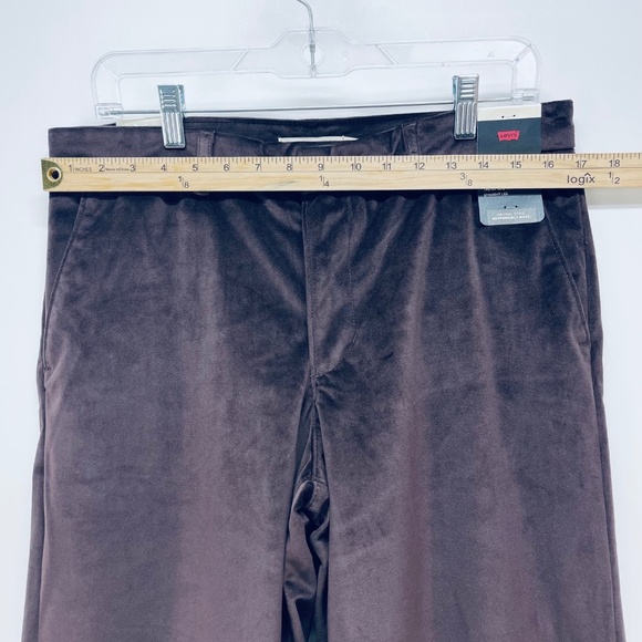 Levi’s Women’s Pans Baggy Throusers Velvet  Straight Leg Brown Sz 30X31 New - Picture 7 of 14